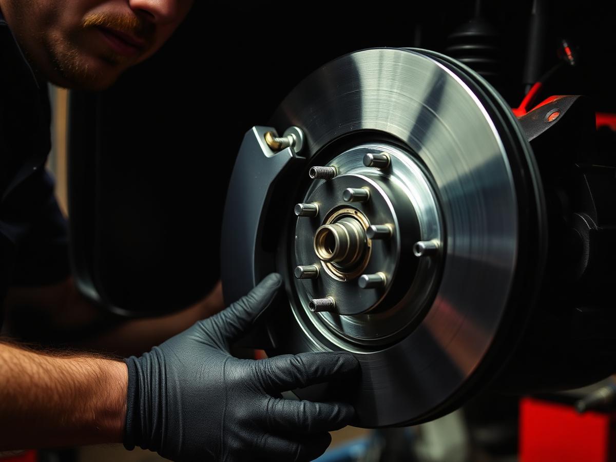Brake disc and pad replacement on a vehicle